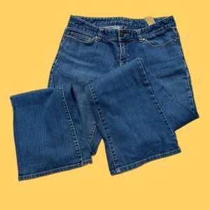 Michael Kors Womens Jeans Sz 4 Wide Leg Cotton Medium Wash High Rise